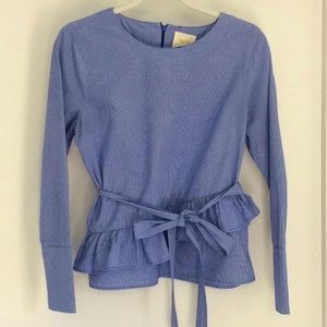 Maeve blue gingham top